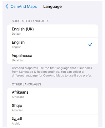 General Settings Language iOS