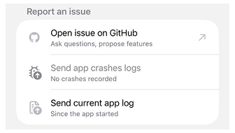 Maps menu iOS
