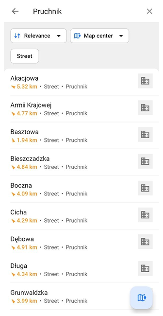 Search Street Android