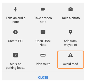 Straße auf der Karte vermeiden Android
