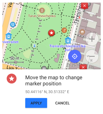 Aktion Position ändern UI Android