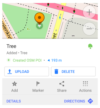 POI hochladen Android