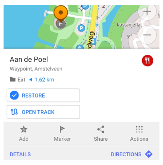 Markierungsaktion wiederherstellen Android
