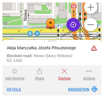 Vermiedene Straße entfernen iOS