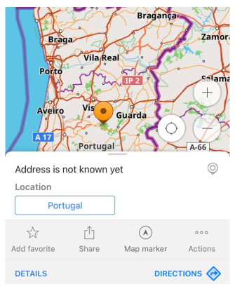 Vektorkarte auf iOS auswählen