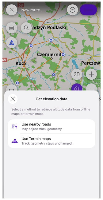 Höhendaten iOS