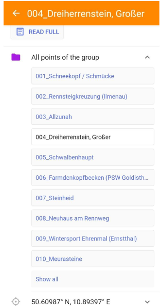 Favoritenliste vollständig
