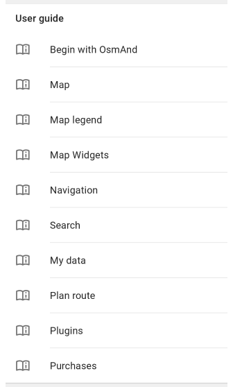 Offline-Hilfe Android Screenshot