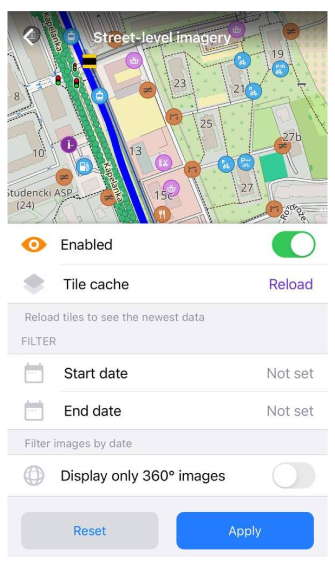 Mapillary Plugin Filter iOS