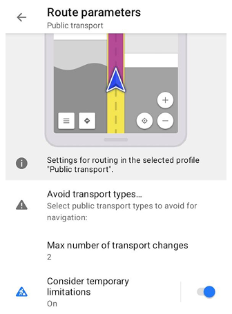Maximale Anzahl von Transportwechseln