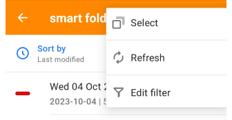 Meine Orte Smart-Ordner verwalten Android