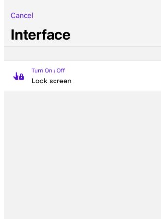 Schnellaktionstaste Touchscreen-Sperre iOS