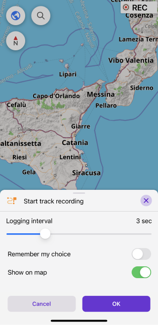 Aufzeichnung starten in iOS