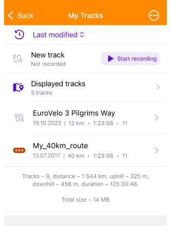 Mis Lugares con rutas en iOS
