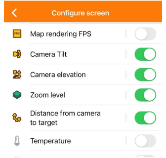 Widgets de posición de la cámara 1