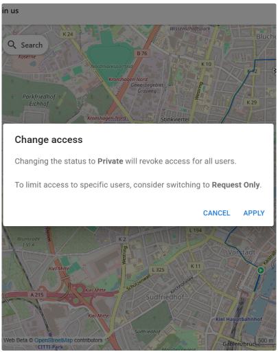 Compartir favoritos en la nube de OsmAnd Web