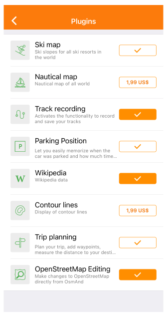 Habilitar complementos iOS