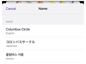 Noms alternatifs iOS