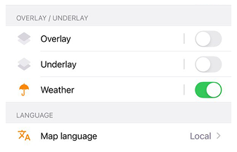 Configurer la carte iOS