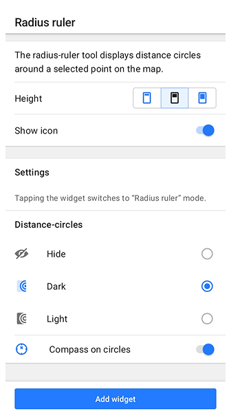 Position d'affichage Android
