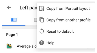 Mise en page de l'écran de la carte