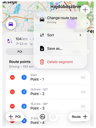 Planifier un itinéraire ios