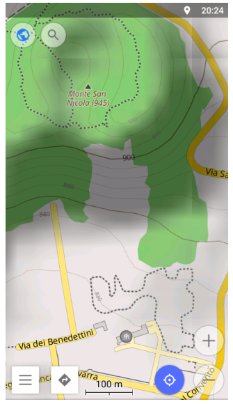 Curve di livello combinate con Hillshade