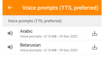 Impostazioni navigazione vocale Android