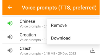 Impostazioni navigazione vocale Android