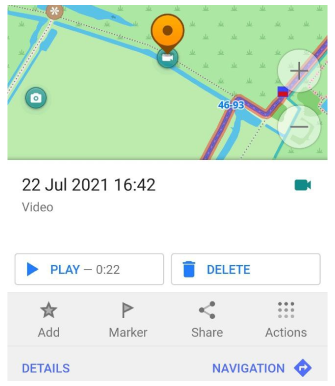 Plugin audio video Menu I miei luoghi Contesto
