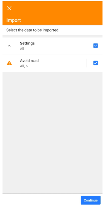 Evita strada sulla mappa importa Android