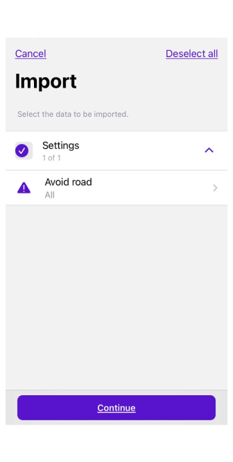 Evita strada sulla mappa importa iOS