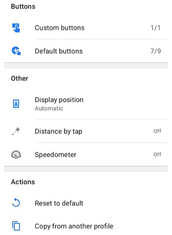 Menu Configura schermata