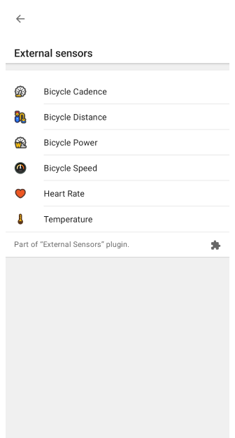 Widget sensori esterni Android