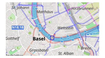 Stile stradale mappa contorno in grassetto