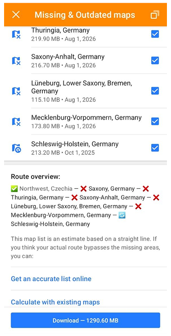 Messaggio nessuna mappa durante la costruzione della navigazione Android 5