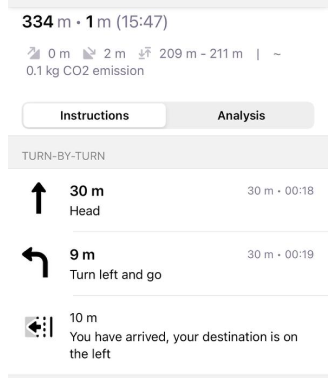 Percorso di navigazione Android