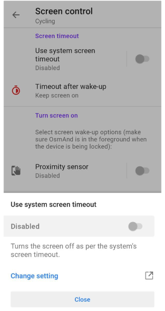 Controllo schermo timeout sistema Android