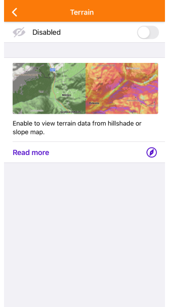 Menu Terreno iOS