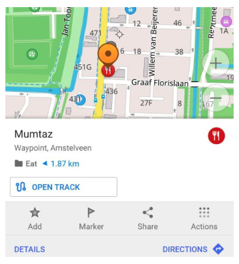 Traccia sulla mappa