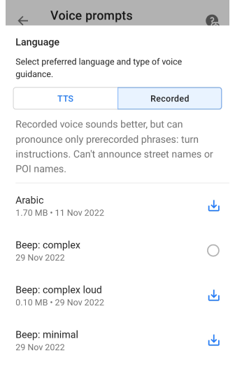 Navigazione vocale Android