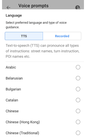 Navigazione vocale Android