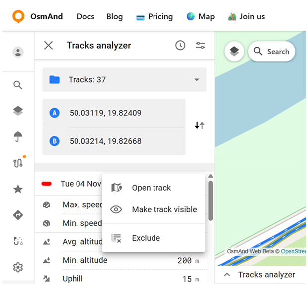 Analizzatore di tracce