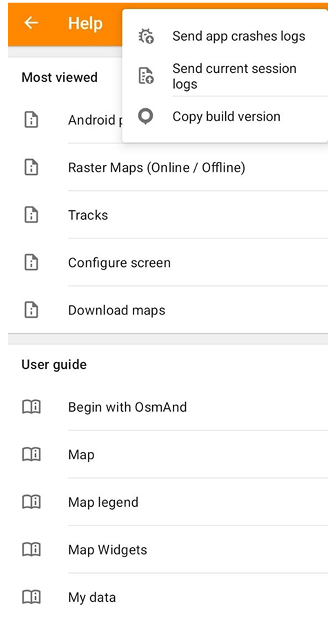 Offline help Android schermafbeelding