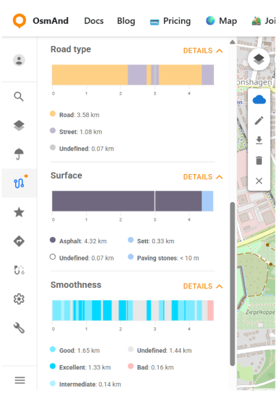 Edycja GPX w chmurze OsmAnd Web