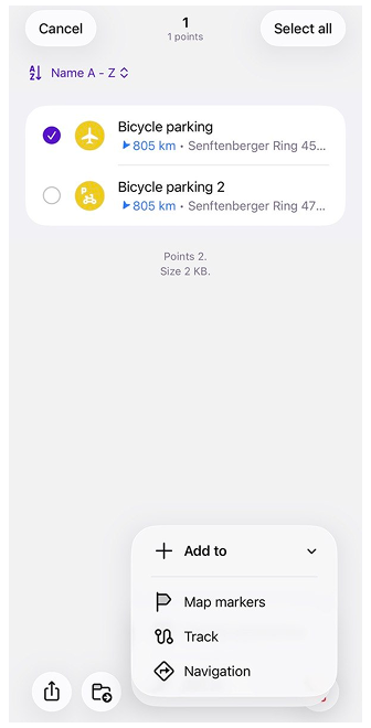 Akcje ulubionych ios