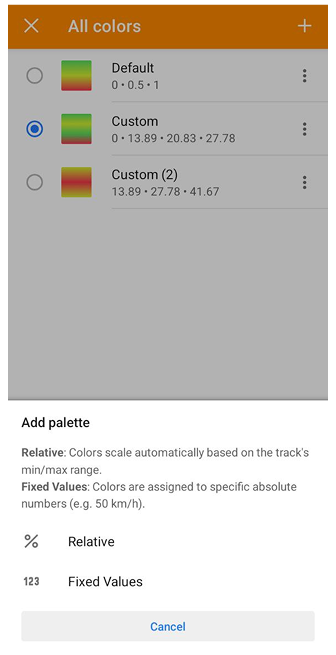 Edytor palet kolorów