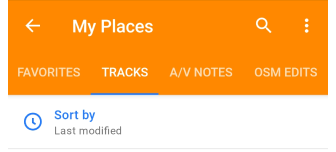 Moje miejsca ślady funkcja wyszukiwania Android