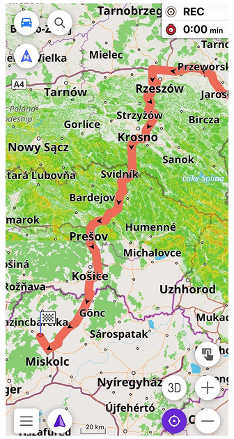 Ekran nawigacji iOS 1