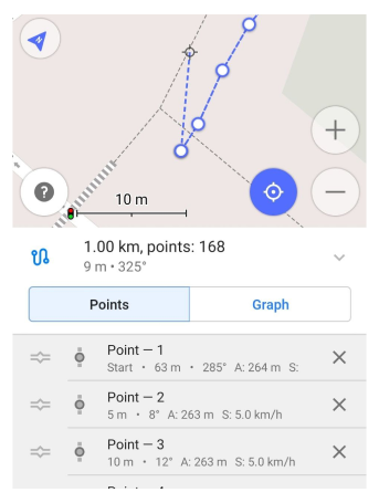 Zaplanuj trasę modyfikuj-ślad-android